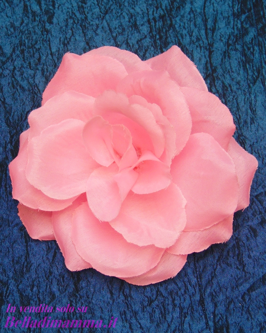 Spilla in Tessuto Abiti Eleganti rosa con fiore