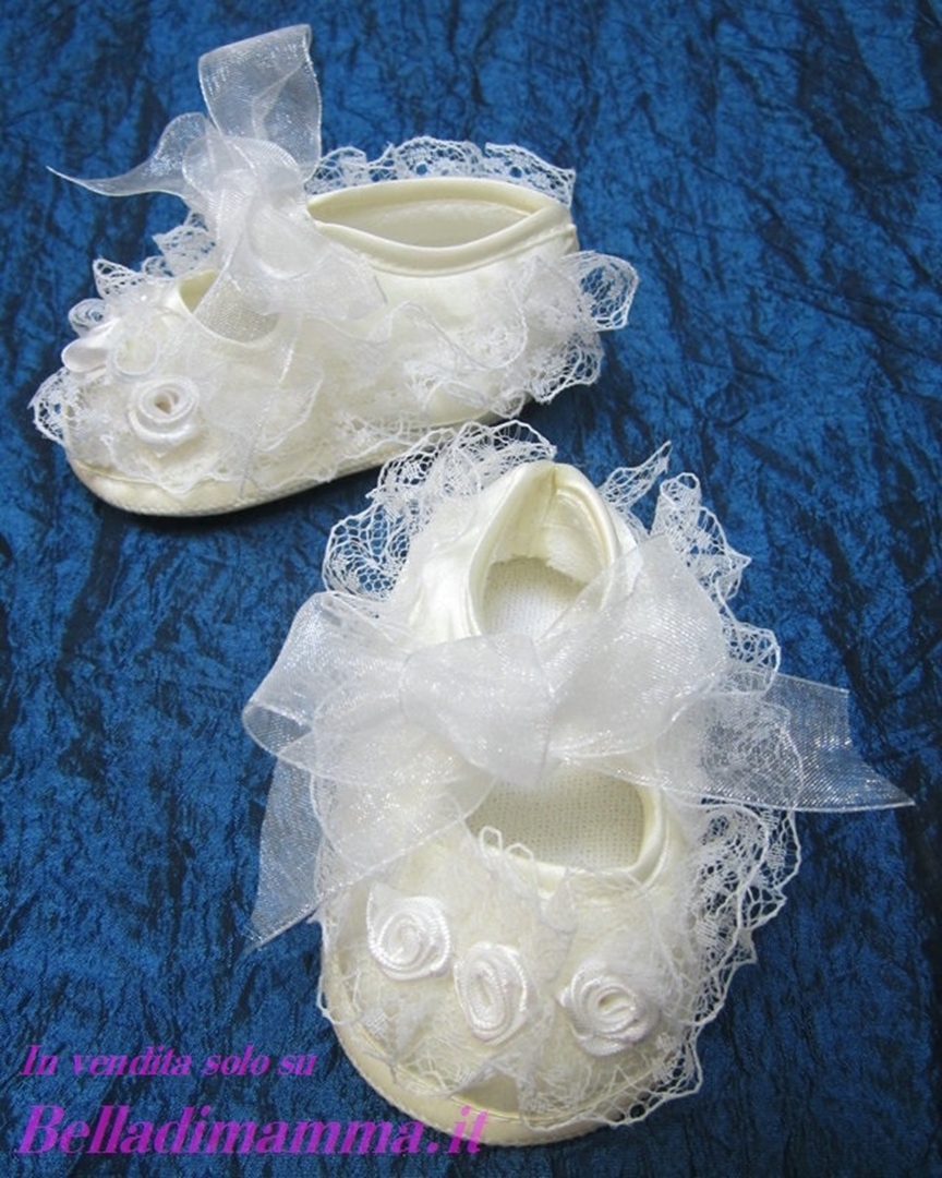 Scarpe Eleganti Bimba Neonata bianco panna